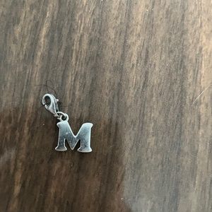 Silver M pendant
